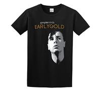 MIAOCHEN T-Shirt décontracté Simple Minds Early Gold Noir M