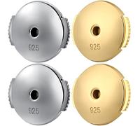 Miaofu Fermoirs De Boucles D'Oreilles, Mode Fermoirs De Boucles D'Oreilles 18K White Gold Plated Clasps Earrings 925 Sterling Silver for Women Clasp Earring Adjustable Back Lifts
