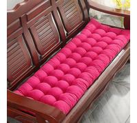 Miaogoo Coussin 2/3/4 places pour terrasse, balancelle, entrée, baie fenêtre, chaise de salle à manger épais et inclinable avec attaches antidérapantes (rose, 170 x 48 x 8 cm)