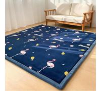 Miaogoo Grand tapis de jeu pliable en velours de corail pour filles et garçons, tapis d'éveil au sol, tapis d'activités pour chambre à coucher, chambre d'enfant et salle de jeux (oiseau marine, 200 x