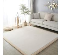 Miaogoo Tapis de jeu pliable pour salon, tapis de jeu antidérapant pour chambre à coucher, salon, salle de jeux, pour ramper le yoga, tapis de parc en velours corail (blanc, 190 x 280 cm)