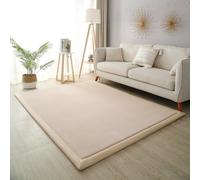 Miaogoo Tapis de jeu pliable pour salon, tapis de jeu antidérapant pour chambre à coucher, salon, salle de jeux, pour ramper le yoga, tapis de parc en velours corail (kaki, 190 x 190 cm)