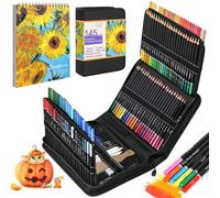 MIAOKE 145 Pcs Set de Dessin un Carnet de Croquis, Fournitures d'Art avec Crayons, Du Graphite, Des Crayons De Couleur Et Des Stylos à Croquis Pour Les Artistes DéButants