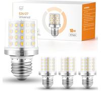 MIAOKE Ampoule LED E26/E27, Lumière Chaude, 10 W, 900 Lumens, Réduit la Consommation D'énergie de 90%, Ampoule Spirale Idéale pour Les Salles de Bain et Les Ventilateurs de Plafond