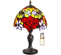 MIAOKE Stained Glass Lamp Vintage, Art Déco Convient(Pivoine)