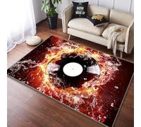 MIAOKEJIA 3D Eau et Feu Musique CD Imprimé Tapis Chambre Salon Canapé Mat Creative Paillasson Tapis de Jeu Décoration de la Maison