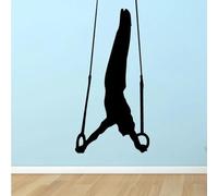 MIAOKEJIA Autocollant mural de salon avec anneaux de gymnastique, décoration murale pour chambre de garçon, chambre d'enfant, chambre d'adolescent