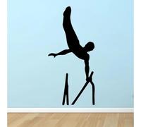 MIAOKEJIA Autocollants muraux de gymnastique barres parallèles décoration intérieure sportive adaptée aux autocollants muraux de chambre décoration de salon intérieur adolescents garçons