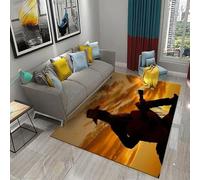 MIAOKEJIA Tapis rétro avec motif guitare cowgirl occidentale pour chambre, salon, canapé, porte créative, salle de jeux, vestiaire, décoration de la maison