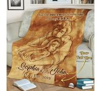 MIAOMANSENSTORE Cadeau pour Petit-Fils Je t'aimerai Toujours Couverture Polaire personnalisée spéciale