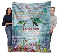MIAOMANSENSTORE Couverture Gigi personnalisée de la Petite-Fille Petits-Enfants Floral Vert Nous t'aimons Gigi Cadeaux d'anniversaire fête des mères Noël Couverture Polaire personnalisée