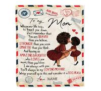 MIAOMANSENSTORE Couverture personnalisée avec nom personnalisé Nouveau-né Fleurs Roses éléphant Fille Fille nièce Petite-Fille Anniversaire Noël Couverture de lit personnalisée en Polaire