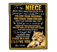 MIAOMANSENSTORE Couverture personnalisée avec nom pour garçon, Fille, Animaux, Nouveau-né, Enfant, Fils, Fille, nièce, Petite-Fille, Anniversaire, Noël, Couverture Polaire personnalisée