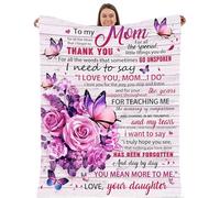 MIAOMANSENSTORE Couverture personnalisée - De Maman à ma Fille - Je Veux Que tu saches Que Je t'aime Couverture Papillon Tournesol