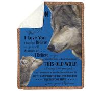 MIAOMANSENSTORE Couverture personnalisée pour ma fiancée de Fiancé Je Te Veux Loup Cadeaux d'anniversaire de fiancée pour Son Anniversaire Saint Valentin Noël Couverture Polaire personnalisée