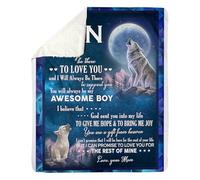 MIAOMANSENSTORE Couverture personnalisée pour ma fiancée de Fiance Wood N'oublie jamais Que Je t'aime Fiancée Anniversaire Saint Valentin pour Elle Couverture Polaire de Noël