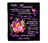 MIAOMANSENSTORE Couverture personnalisée pour ma Fille Bonus de Maman N'oublie jamais Je t'aime Daisy Belle-Fille Anniversaire Remise des diplômes Noël Couverture Polaire de lit personnalisée