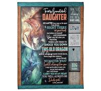 MIAOMANSENSTORE Couverture personnalisée pour ma Fille de Maman Papa Il était Une Fois Quand J'Ai demandé à Dieu Un Ange Tournesol Anniversaire Noël Couverture Polaire personnalisée