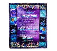 MIAOMANSENSTORE Couverture personnalisée pour ma filleule de Maman Papa Te Donne Un Gros câlin d'amour Papillon filleule Anniversaire Thanksgiving Noël Couverture Polaire personnalisée