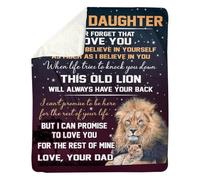 MIAOMANSENSTORE Couverture personnalisée pour ma mère de la Part de ma Fille Je t'aime de Tout Mon cœur Papillon Maman Fête des mères Anniversaire Noël Couverture Polaire personnalisée