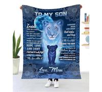 MIAOMANSENSTORE Couverture personnalisée pour ma mère de la Part de sa Fille et de Son Fils Wood Tout ce Que Je suis, tu m'as aidée à être Maman Anniversaire Fête des mères Noël Couverture Polaire