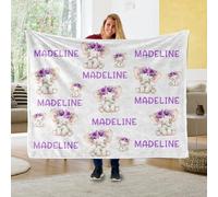 MIAOMANSENSTORE Couverture personnalisée pour ma Petite Amie du nom de Mon Petit ami Wood N'oublie jamais Que Je t'aime Petite Amie Anniversaire Saint Valentin Noël Couverture Polaire