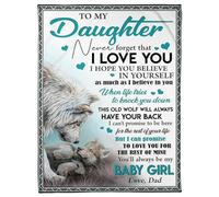 MIAOMANSENSTORE Couverture personnalisée pour ma Petite-Fille, Cadeaux de Grand-mère, Grand-père, Je Te Souhaite la Force, Cadeaux d'anniversaire pour Petite-Fille, Couverture Polaire de Noël