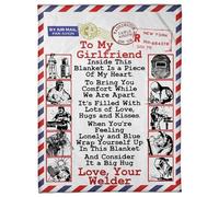 MIAOMANSENSTORE Couverture personnalisée pour ma Petite-Fille de Grand-mère Grand-père Wolf Moon Mon Amour pour toi est éternel Petite-Fille Anniversaire Noël Couverture Polaire personnalisée