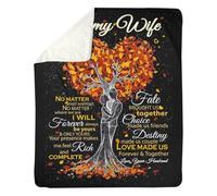 MIAOMANSENSTORE Couverture personnalisée pour ma Petite-Fille de Grand-mère Grand-père Wolf Moon Mon Amour pour toi est éternel Petite-Fille Anniversaire Noël Couverture Polaire personnalisée