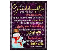 MIAOMANSENSTORE Couverture personnalisée pour ma Petite-Fille de Grand-mère Papa Parfois, C'est Dur Éléphant Cadeaux d'anniversaire pour Petite-Fille Remise des diplômes Couverture Polaire de Noël