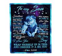 MIAOMANSENSTORE Couverture personnalisée pour ma Petite-Fille de Grand-père Grand-mère n'oublie jamais Que Je t'aime Loup Petite-Fille Anniversaire Noël lit Couverture Polaire
