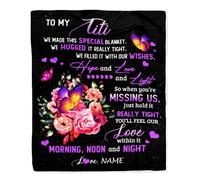 MIAOMANSENSTORE Couverture personnalisée pour ma Petite-Fille Viking Ne Vous sentez jamais Seul Odin Scandinave Runes Nordiques Anniversaire Noël Couverture Polaire de lit personnalisée