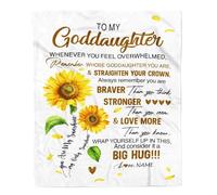 MIAOMANSENSTORE Couverture personnalisée pour Mon Cousin de la Famille fière de toi Je t'aime Wood Cousin Anniversaire Thanksgiving Noël Couverture Polaire personnalisée