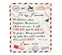 MIAOMANSENSTORE Couverture personnalisée pour Mon Fils Bonus de la Part de Belle-mère Wolf N'oublie jamais Combien Je t'aime Couverture Polaire personnalisée pour l'anniversaire de Noël de Beau-Fils