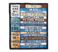MIAOMANSENSTORE Couverture personnalisée pour Mon Mari de la Part de ma Femme Quand Je dis Que Je t'aime Mari Saint Valentin Anniversaire de Mariage Noël Couverture Polaire personnalisée