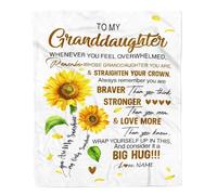 MIAOMANSENSTORE Couverture personnalisée pour Mon père de la Part de ma Fille, Merci pour Ton Amour, Soutien, Je t'aime, Papa, fête des pères, Anniversaire, Noël, Couverture Polaire personnalisée