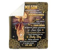 MIAOMANSENSTORE Couverture personnalisée pour Mon Petit-Fils de Grand-mère Grand-père Mes Plus Grandes joies Petit-Fils Anniversaire Remise des diplômes Noël Couverture Polaire de lit personnalisée