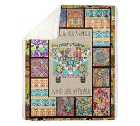 MIAOMANSENSTORE Couverture Polaire personnalisée pour ma Fille Bonus de la Part de sa Belle-mère, Fleur, éléphant, Lune, Anniversaire, Remise de diplôme, Noël