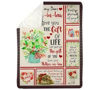 MIAOMANSENSTORE Couverture Polaire personnalisée pour ma Fille Bonus de la Part de sa Belle-mère, Fleur, éléphant, Lune, Anniversaire, Remise de diplôme, Noël