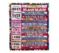 MIAOMANSENSTORE Couverture Polaire personnalisée pour ma Fille Bonus de la Part de sa Belle-mère, Fleur, éléphant, Lune, Anniversaire, Remise de diplôme, Noël