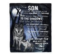 MIAOMANSENSTORE Couverture Viking personnalisée pour ma Petite-Fille de Grand-père Chaque Fois Que Vous Vous sentez dépassée Anniversaire Noël Couverture Polaire de lit personnalisée