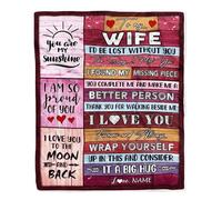 MIAOMANSENSTORE Couvertures personnalisées pour ma Femme de la Part de Mon Mari Tu ES Mon Amour Un Gros câlin Femme Anniversaire Saint Valentin Noël Couverture Polaire personnalisée