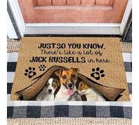 MIAOMANSENSTORE Juste pour que vous le sachiez, il y a comme beaucoup de Jack Russells ici paillasson, paillasson de bienvenue décoratif pour la maison des amoureux des chiens