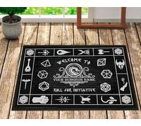 MIAOMANSENSTORE Paillasson Interieur extérieur Bienvenue sur Notre paillasson Home Roll for Initiative, paillasson DND Home Decoration Chambre, TTha-6332
