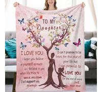 MIAOMANSENSTORE Personalized Blanket for Daughter from Dad - to My Daughter Never Feel That You are Alone Blanket