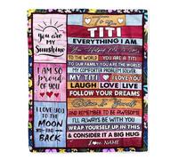 MIAOMANSENSTORE Personalized to My Amazing Granddaughter Wolf Blanket from Grandma Nana Moon Wolf Granddaughter Birthday Graduation Christmas Customized Fleece Blanket