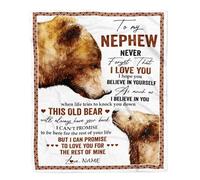 MIAOMANSENSTORE Personalized to My Godson Blanket from Godmother Air Mail Letter Confidently I Love You Godchild Birthday Graduation Christmas Customized Bed Fleece Blanket