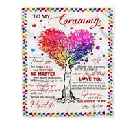 MIAOMANSENSTORE Personalized to My Grandson Blanket from Grandma Grandpa Wolf Moon My Love for You is Forever Grandson Birthday Christmas Customized Fleece Blanket