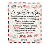 MIAOMANSENSTORE Personalized to My Nephew Blanket from Aunt Auntie Uncle Wolf Moon My Love for You is Forever Nephew Birthday Christmas Customized Fleece Blanket