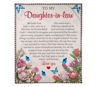 MIAOMANSENSTORE pour Mon Fils Bonus, Cadeau de la Part de sa Belle-mère et de Son Beau-père, Tigre Blanc, n'oublie jamais Combien Je t'aime, Couverture Polaire d'anniversaire de Noël pour Beau-Fils